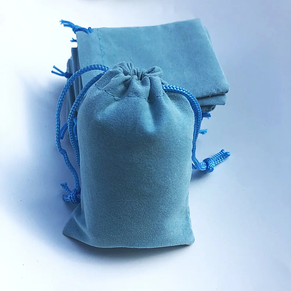 200 Pieces Velvet Dust Bag Black Multi-Color 10x12 Cm 7x9 Cm 5x7 Cm Drawstring Gift Packaging Small Jewelry Storage Bags