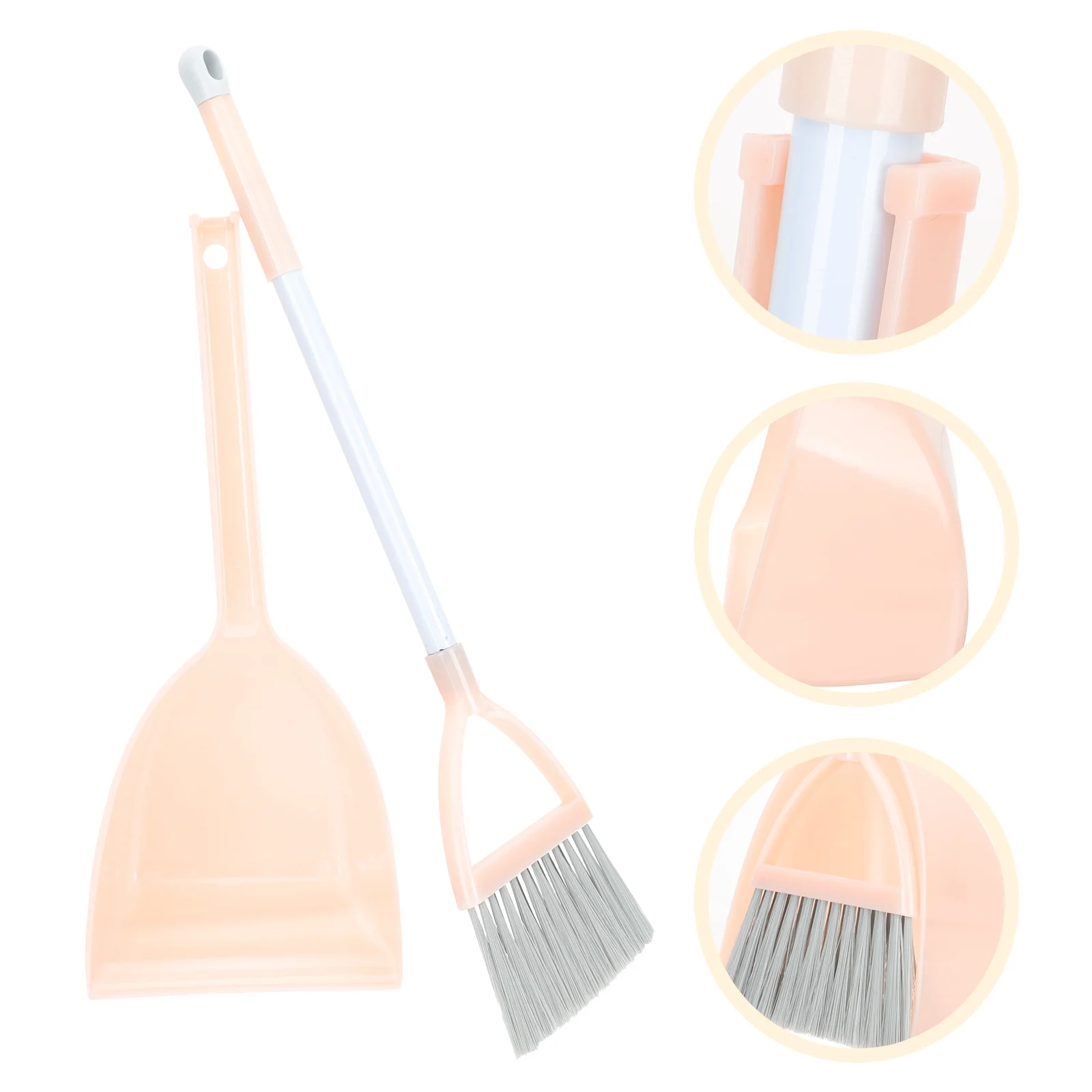 1Set Child Housekeeping Helper Mini Cleaning Set Excellent Texture Non-Deformable Broom and Dustpan for Kids Daily Use