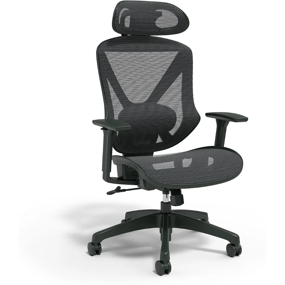 

Ergonomic mesh office chair, height adjustable, swivel and tilt, lumbar support, Customizable