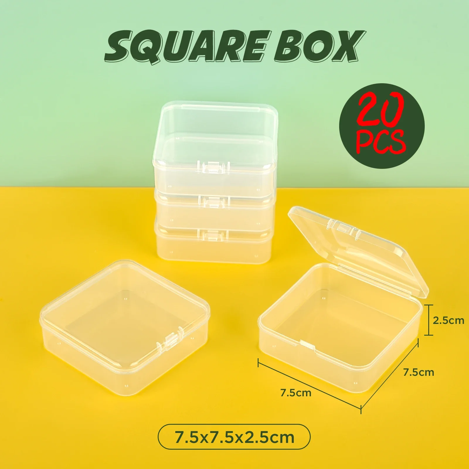 10/20 stücke Kunststoff Box Rechteckige Box Transluzente Box Verpackung Lagerung Box Staubdicht Solide Starke Schmuck Lagerung Fall Container