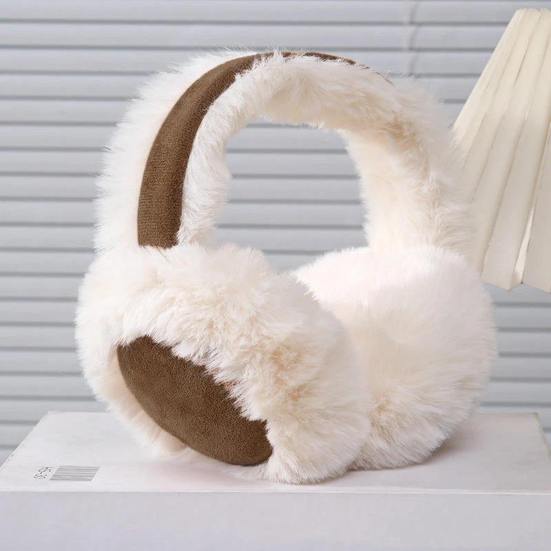 1pc macio de pelúcia orelha mais quente inverno quente earmuffs cor sólida capa de orelha ao ar livre proteção contra frio orelha-muffs dobrável earflap moda