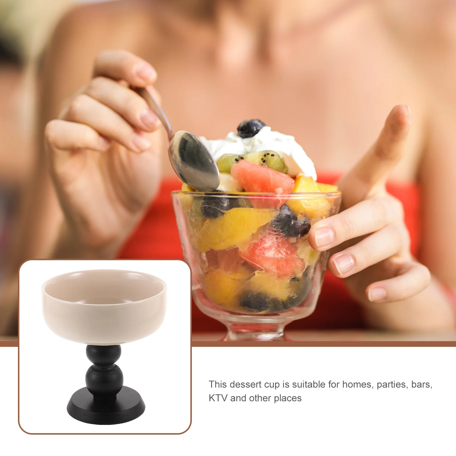 

Bowl Dessert Cup Ice Cream Holder Goblet Bowls Base Dish Cups for Desserts Dishes
