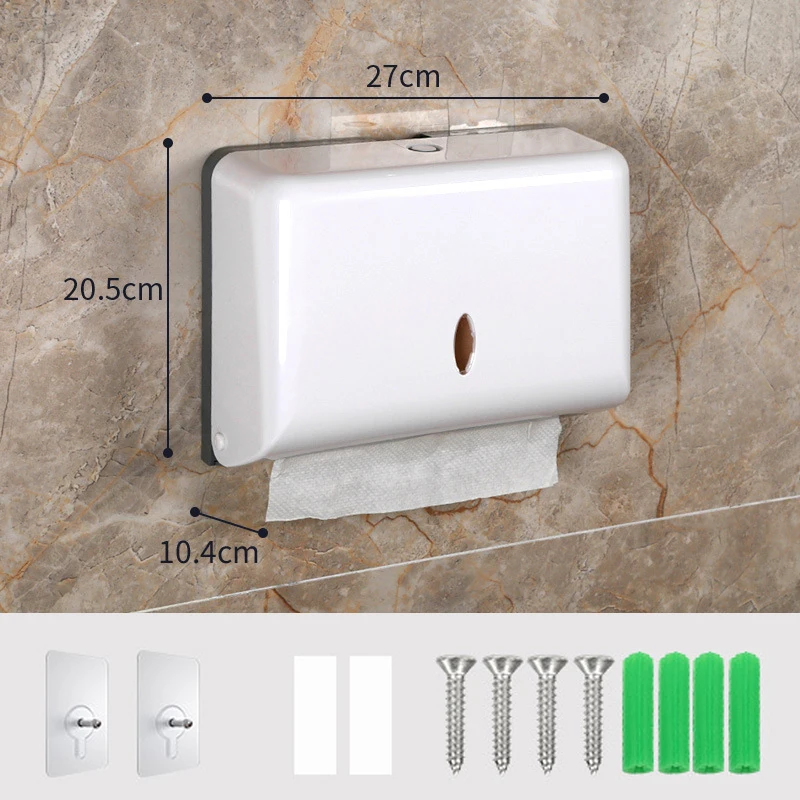 Punch Free Tissue Dispenser Hand Wiping Paper Box Wall Mounted Household Toilet Paper Drawer Paper Towel Storage Racs