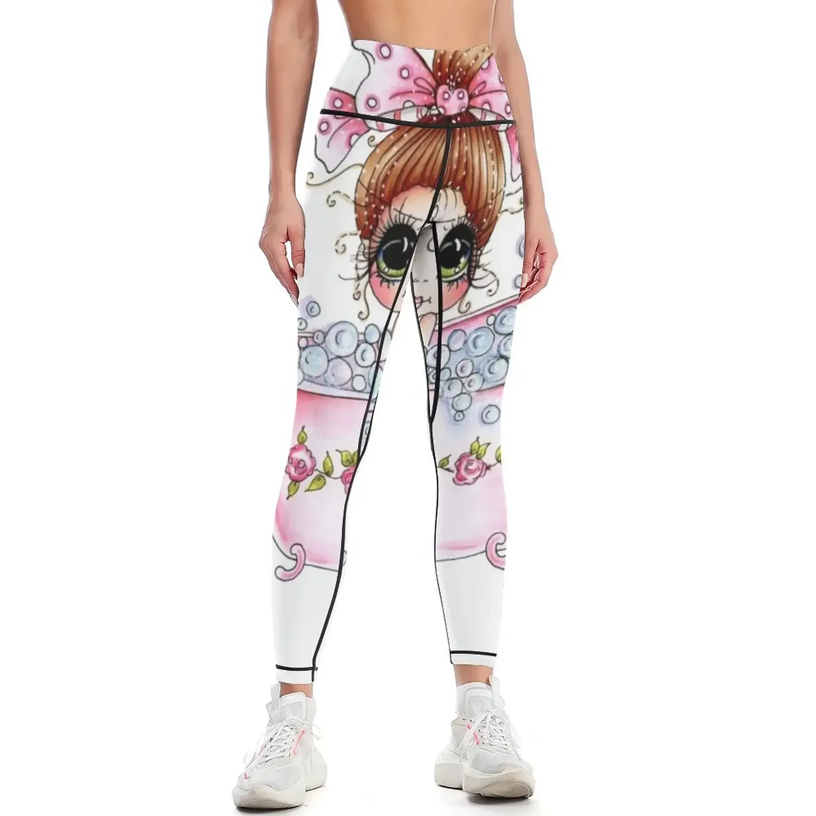

Sherri Baldy Bubble Bath Bestie from My Besties Leggings Women's pants for fitness fitness set gym Womens Leggings
