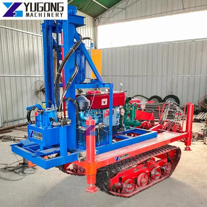 Porable Diesel 150m Water Well Drilling Rig New Improved Version Hydraulic Water Borehole Well Drilling Machine Mining Machinery