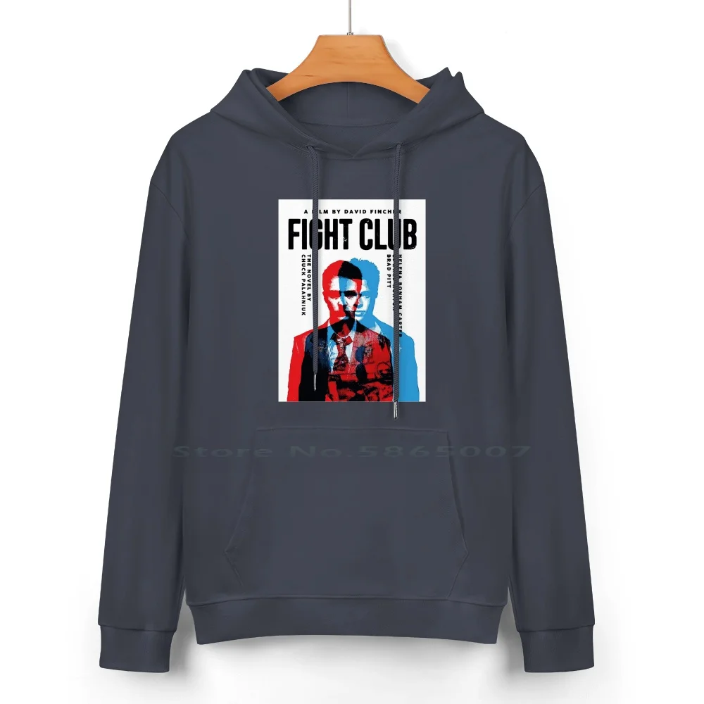 Fight Club Poster Pure Cotton Hoodie Sweater 24 Colors Movie Film Cinema Cult Thriller Personality Disturbed Crazy Top Club