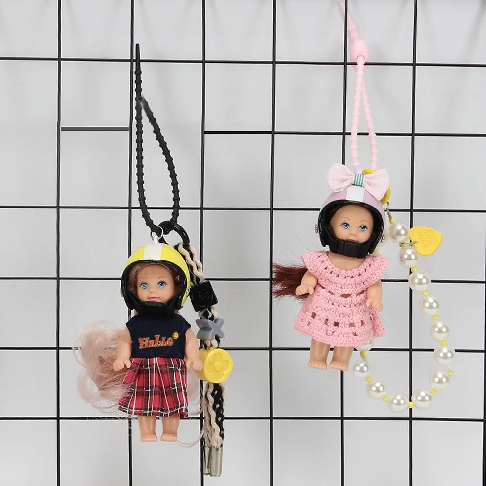 New Cute locomotive Doll Pendant Hanging Ornament DIY Change Clothes Keychain Bag Charm for Barbie Doll Cute