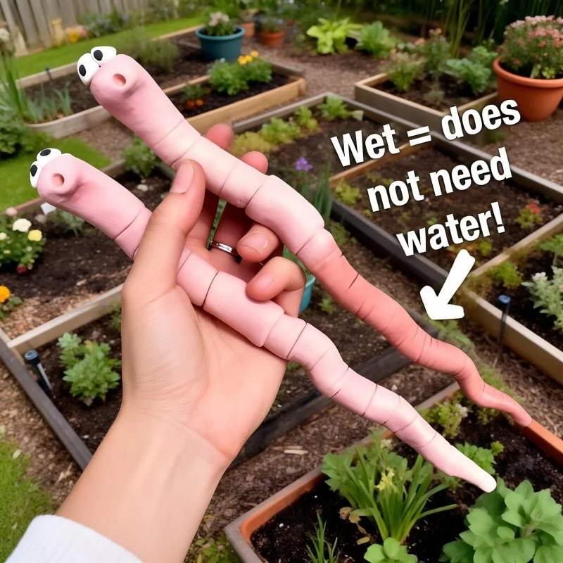Garden Decor Earthworm Potted Planter Practical Humidity Testing Pot For Yard Patio Plant Embellishment