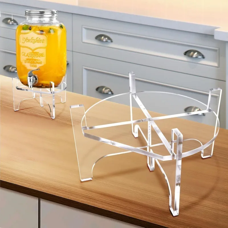 

1pcs Transparent Acrylic Juice Dispenser Cake Stand for Bars Cafes Restaurants Drink Dispenser Storage Rack with Non-Slip Base