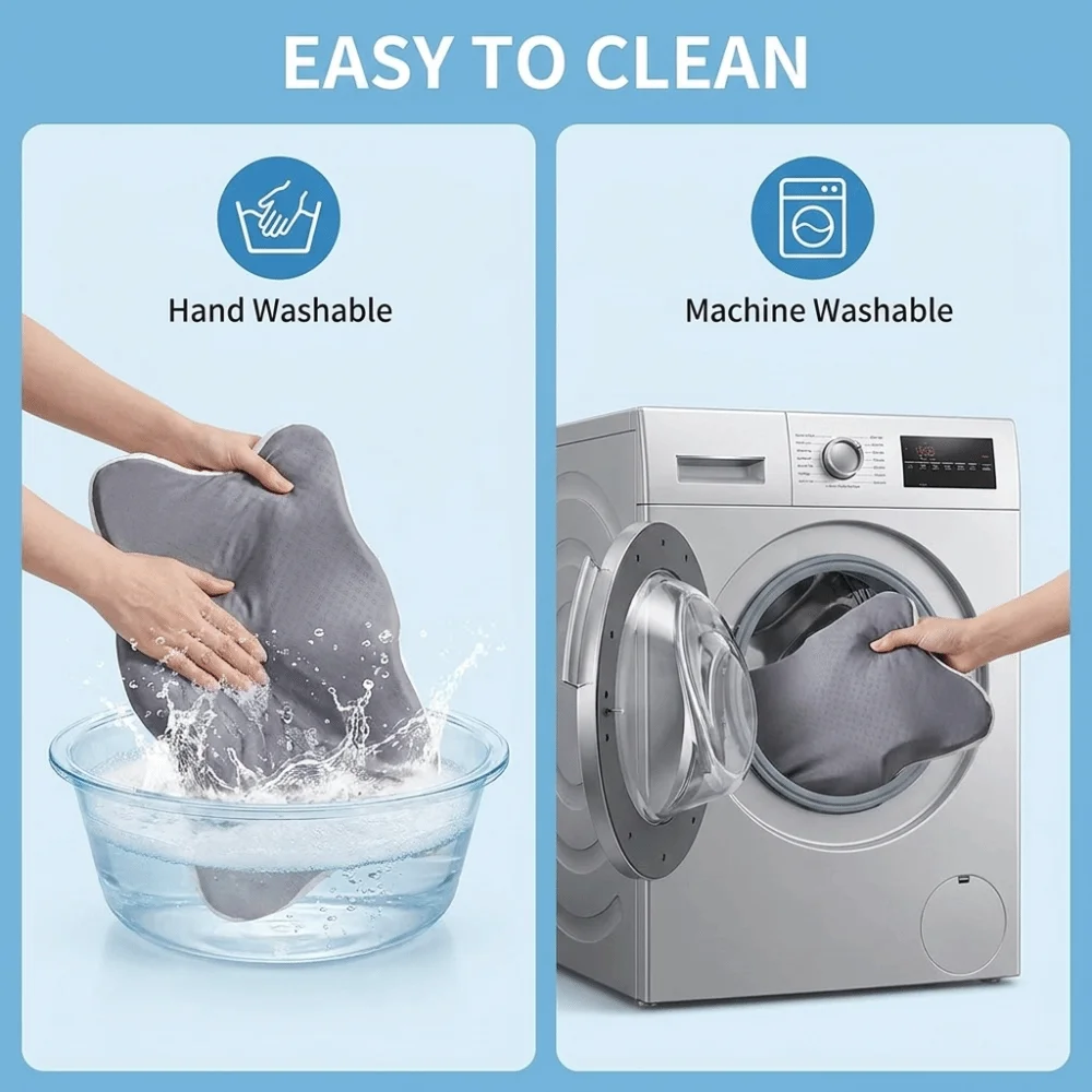 Cooling Fabric Cervical Pillowcase Moisture Wicking Breathable Memory Foam Pillowcase Soft Touch Pillow Protector Travel Rest