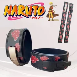 Naruto Red Cloud Weightlifting Belt Bodybuilding Fitness Belts Barbell Training Waist Protector Support Gym Belt for Back Gift