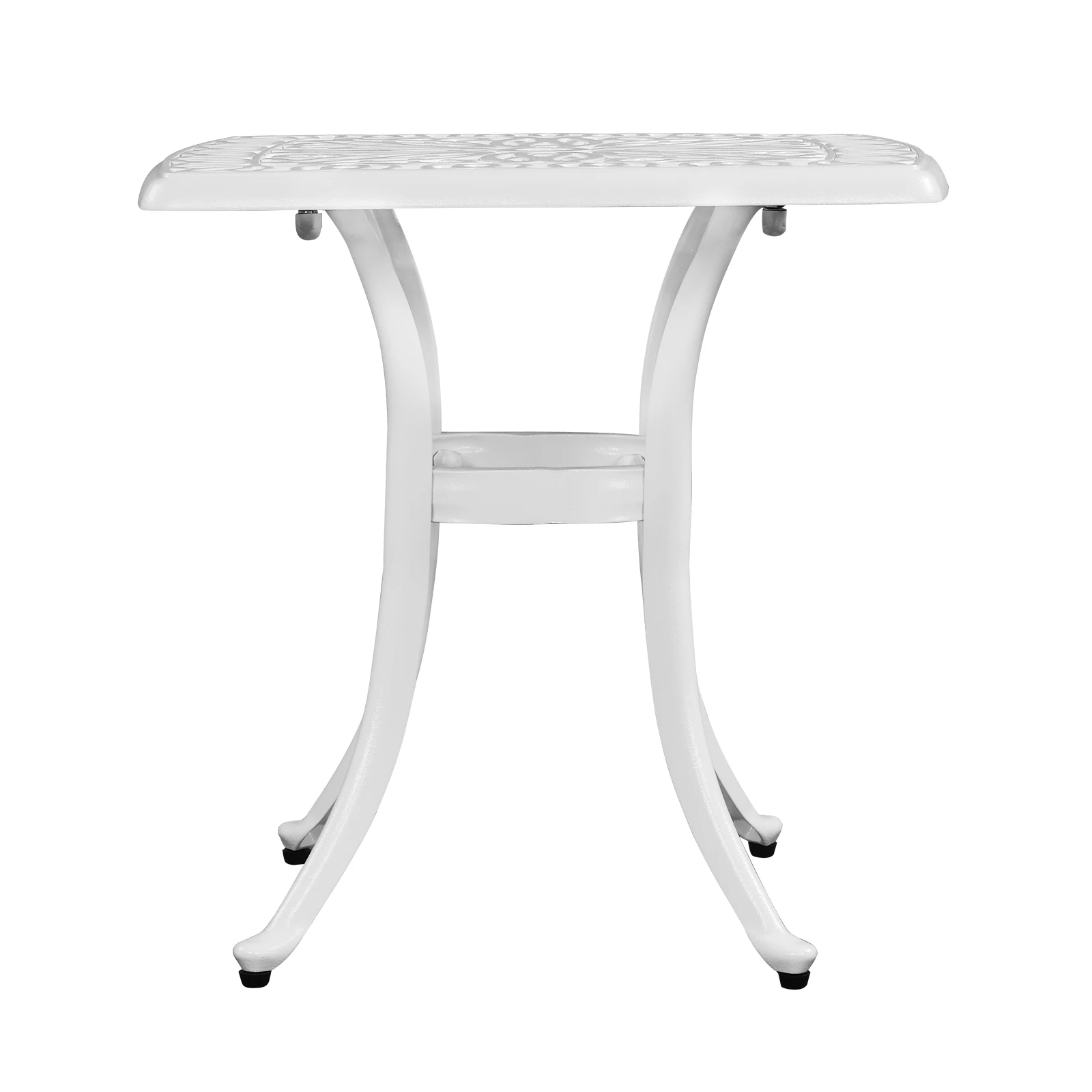 Outdoorr Cast Aluminum Square Table, End Table Side Table for Paio Backyard Pool, Cast Aluminum Cocktail Table, Outdoor Bar Tabl