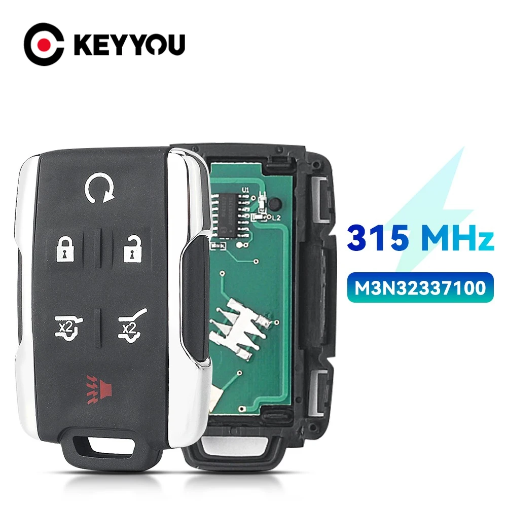 

KEYYOU Smart Remote Control Car Key 315MHZ For Chevrolet Colorado Silverado Suburban Tahoe GMC Canyon Sierra Yukon 2014-2019