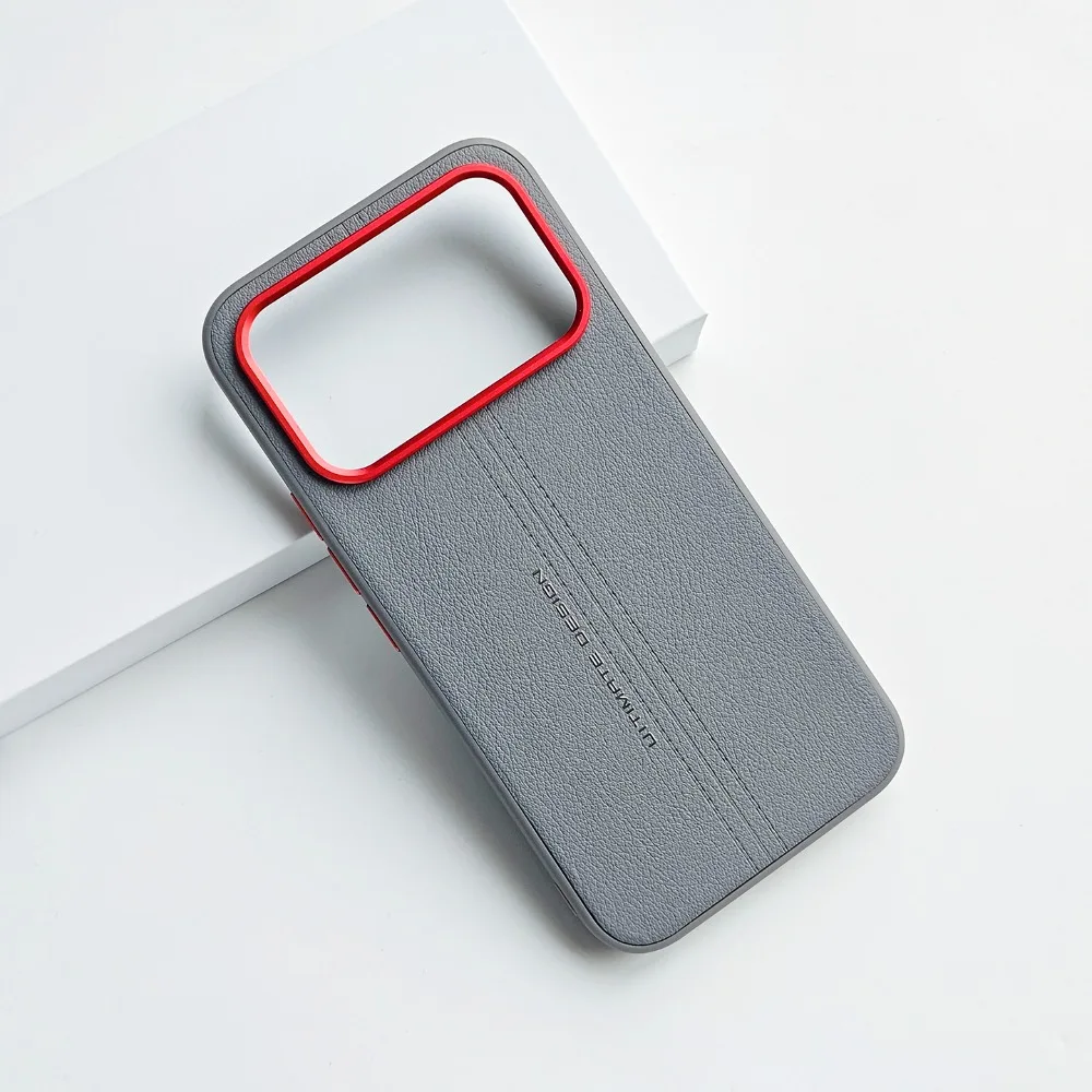 

Luxury Business Leather Case For Redmi K90 Max Shockproof Metal Buttons Soft Edge Matte Cover Redmi K90 Max Skin Texture