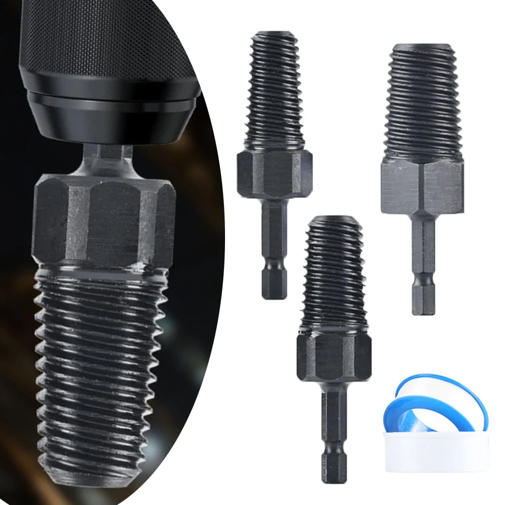 Herramienta extractora de tornillos rotos, Extractor de roscas de tubo, herramienta de extracción de pernos, mango Hexagonal, diseño integrado, Compatible con taladro de litio