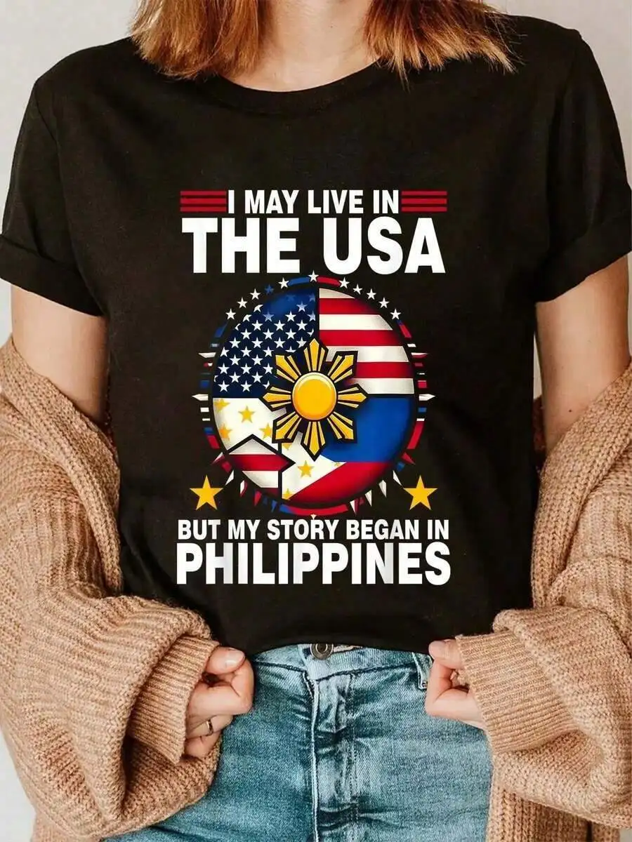 American Philippines Roots Filipino Gifts I Love Philippines T-Shirt Casual Short Sleeve Shirt