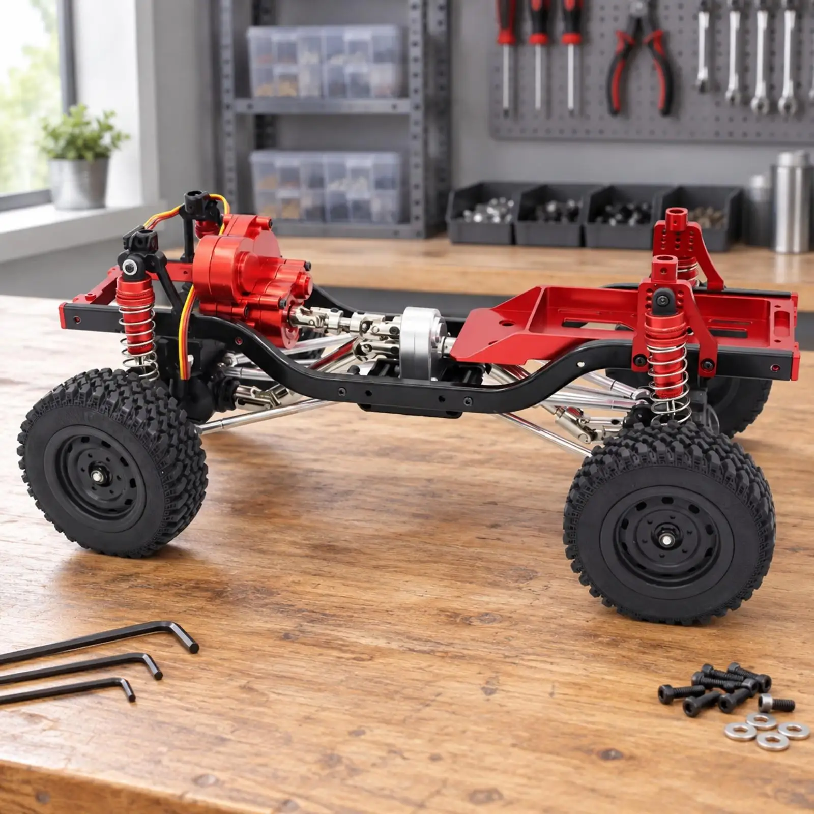 Hydraulic Shock Absorber Metal Damper for 1/12 MN 128 G500 RC Crawler Vehicle with Bushing Mounting Eyes and Piston Rod Design
