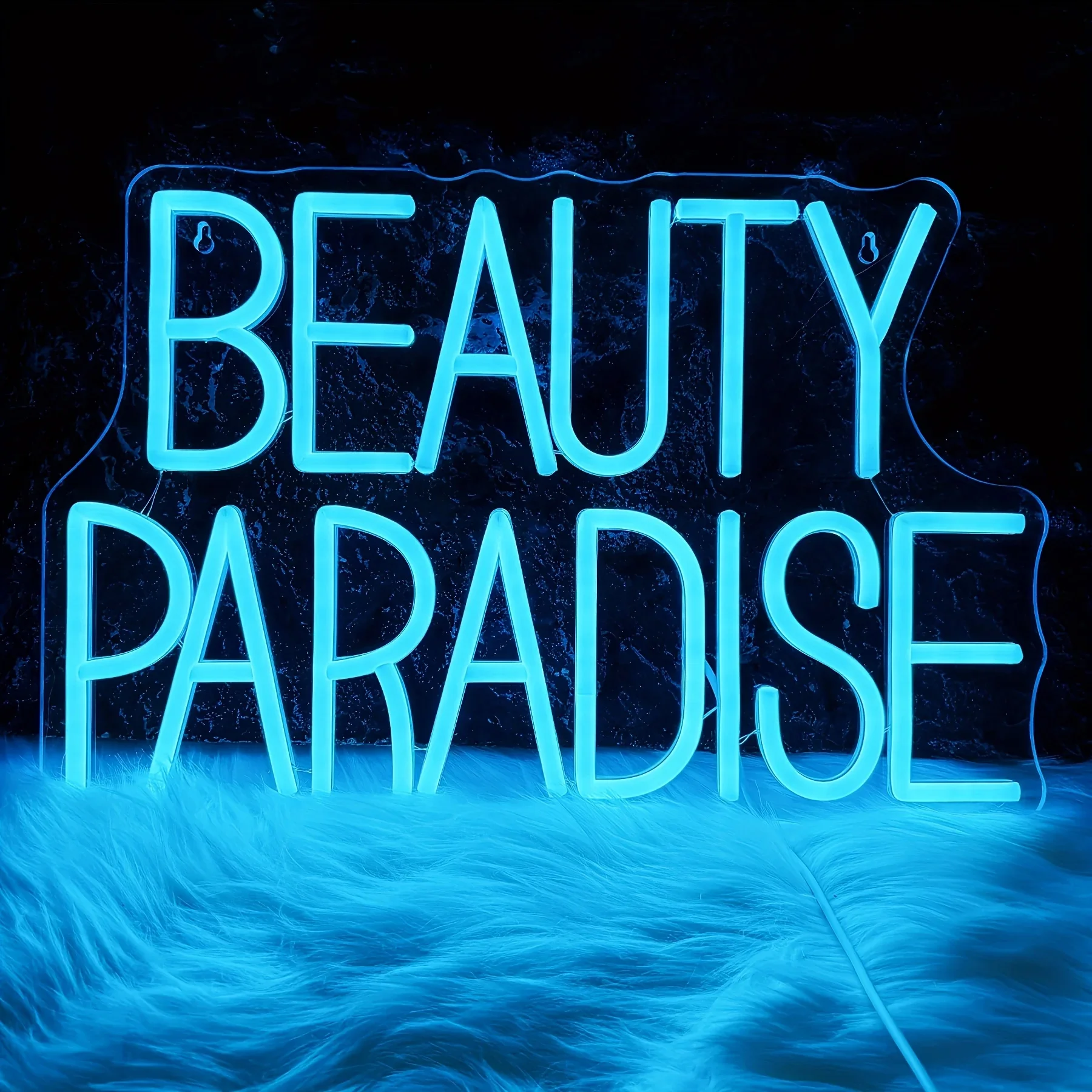 USB LED Beauty Paradise Neon Sign Dimmable Wall Light Glow Decor for Salon Makeup Bedroom Spa Vanity Area Party Photo Booth Gift