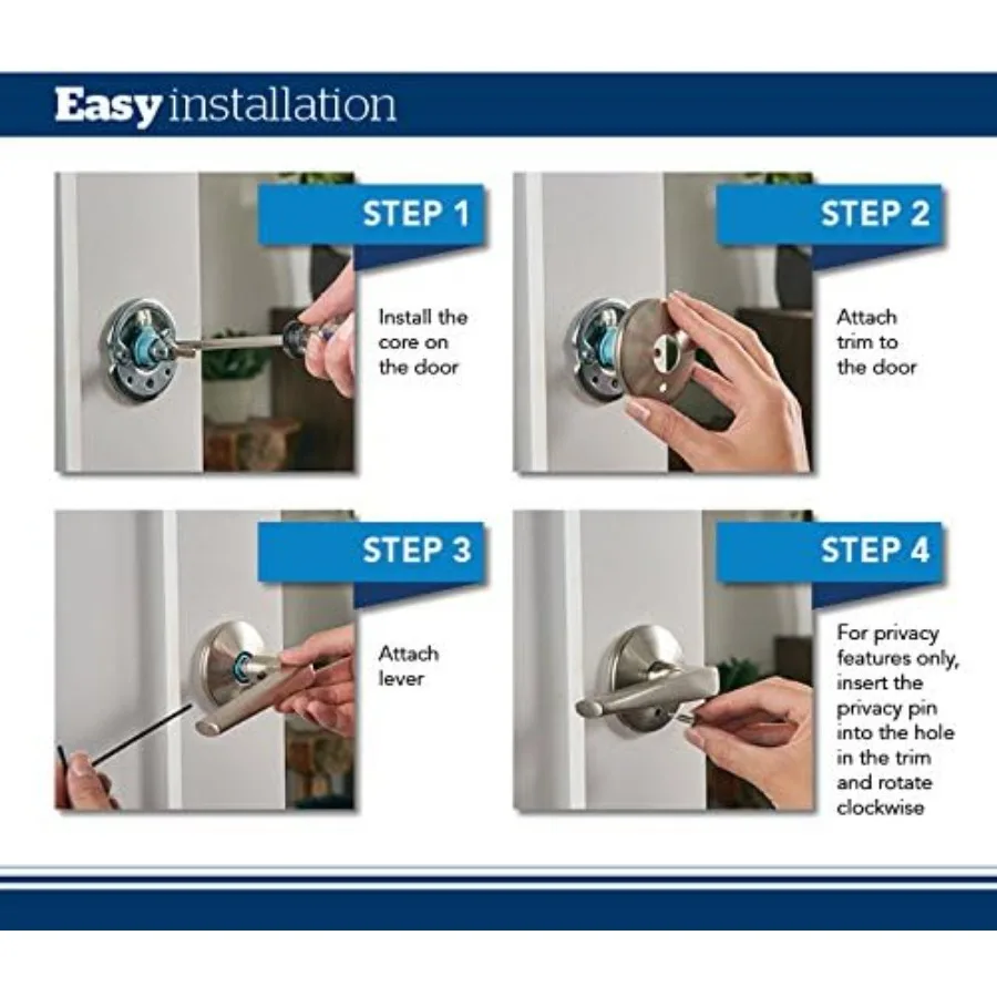 رافعة Whitney FC21 WIT 608 ALD المخصصة مع حواف Alden لخزانة HallCloset وقفل حمام السرير بلمسة نهائية من النحاس الساتان مثالية لـ HighTraff