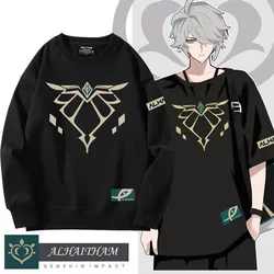 Anime Genshin Impact Alhaitham Cosplay Hoodie Women Men O-neck Long Sleeve Crewneck Sweatshirt Casual Tracksuit