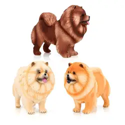 Simulation Chow Chow dog model home pet dog desktop decoration puppy ornament