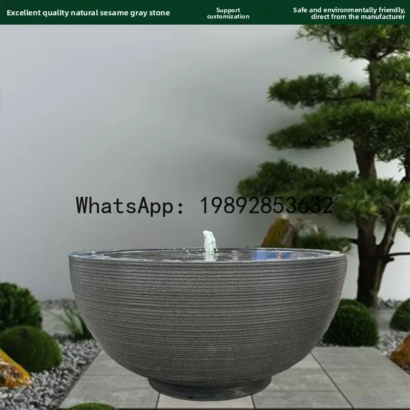 تشيكوسلوفاكيا النمط الياباني المشهد تدفق المياه حجر السلطانية فيلا فناء نافورة حجر النحت حديقة حوض حوض خزان الأسماك