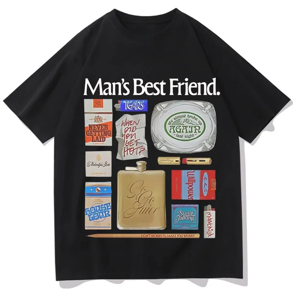 Sabrina Carpenter Man's Best Friend Object T-shirt Men Women Casual Oversized Short Sleeve T Shirt 2026 Cotton Tshirt Fans Gift