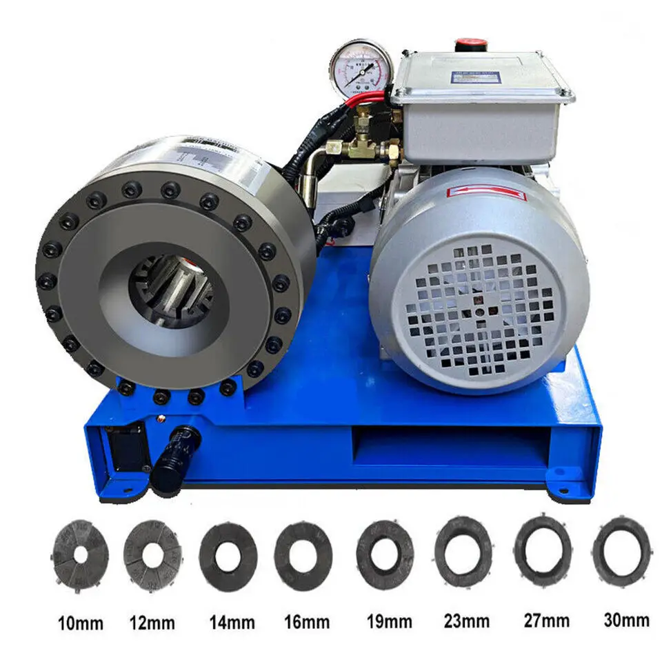 

1 Inch 2SN Electric Automatic Hydraulic Hose Crimping Machine with 8 Set Dies Pipe Crimper for Hydraulic Systems