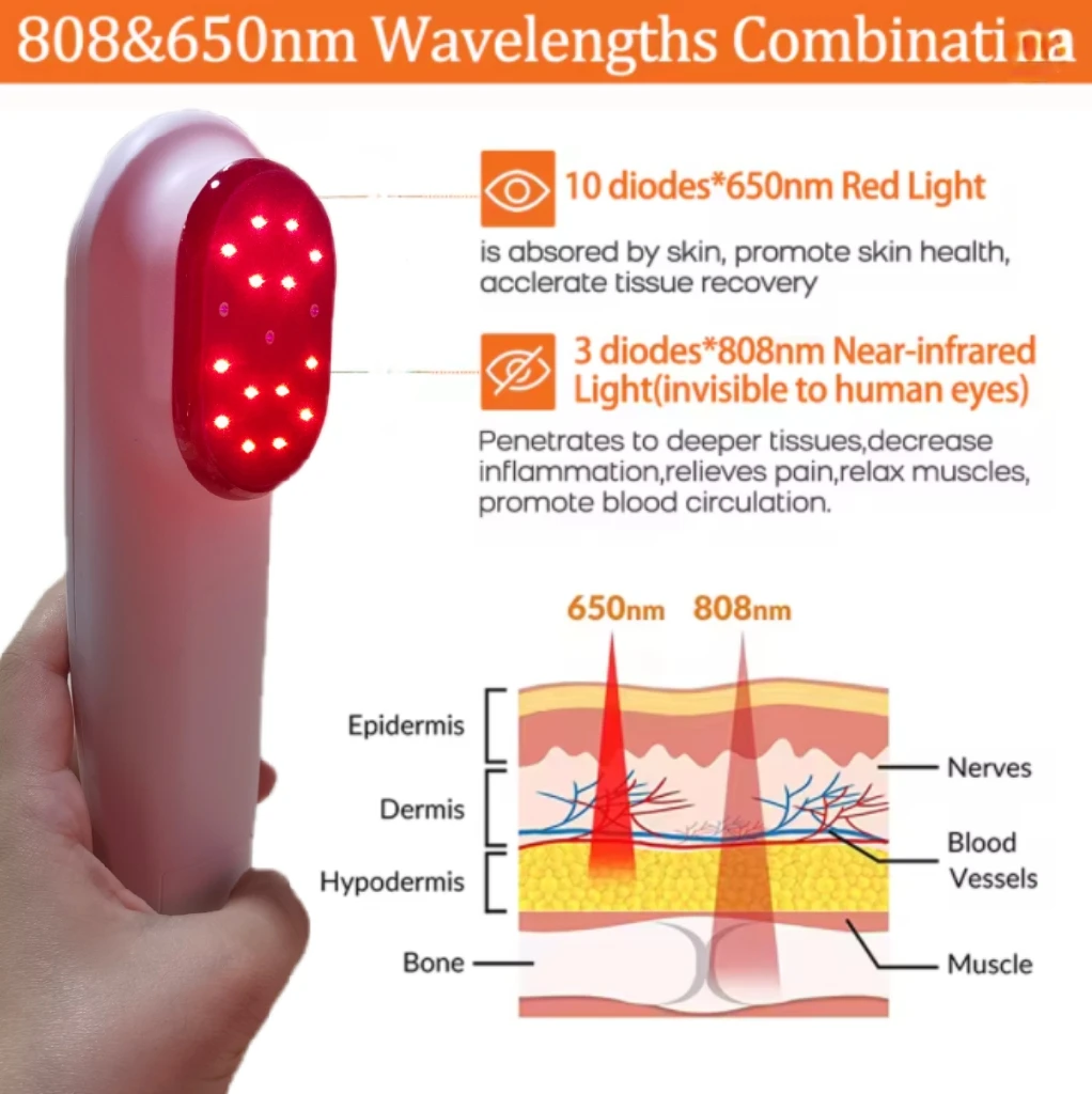 

B Cure 650nm 808nm Cold Laser Powerful Handheld Physical Therapy Home Laser Pain Relief Cold Laser Therapy Device
