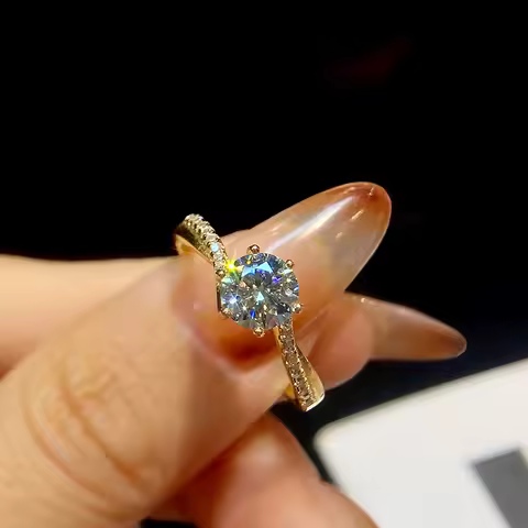 GRA 1ct Twisted Arm Real Moissanite Diamond Ring for Women 925 Sterling Silver Daily Party Gorgeous High Quality Fine Jewelry