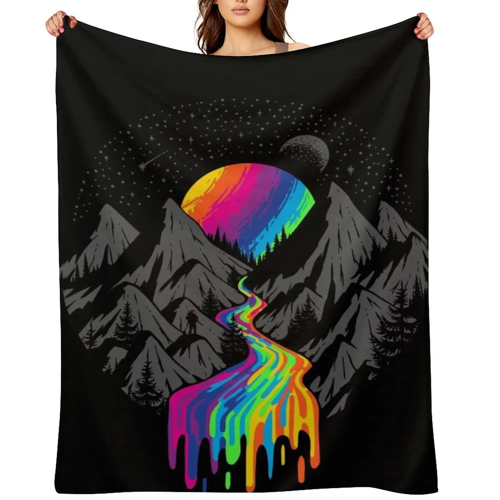 

Cosmic River Throw Blanket Luxury Brand blankets ands Luxury decorative Blankets