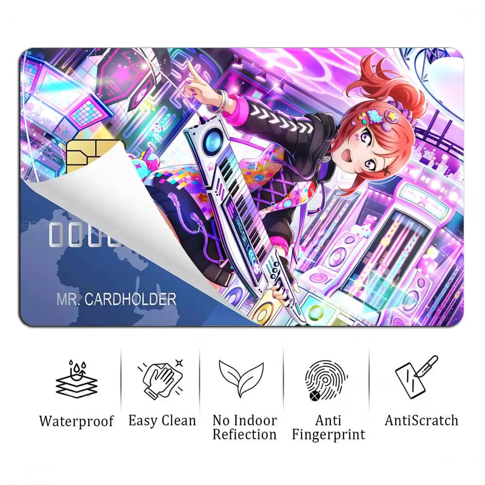 Love-Live M-Maki Muse Group Card Stickers for Bank Access Protective Waterproof Film Cover Sticker Gift