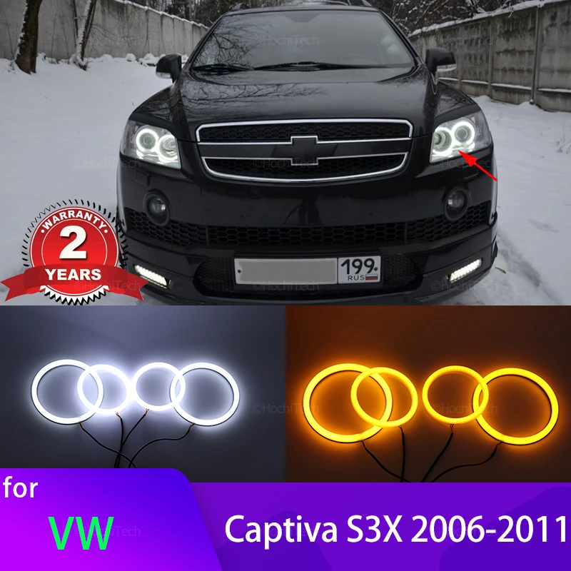 

Switchback Cotton Light Halo Rings DRL LED Angel Eyes Kit For CHEVROLET CAPTIVA S3X 2006-2011 Cars Headlight Retrofit