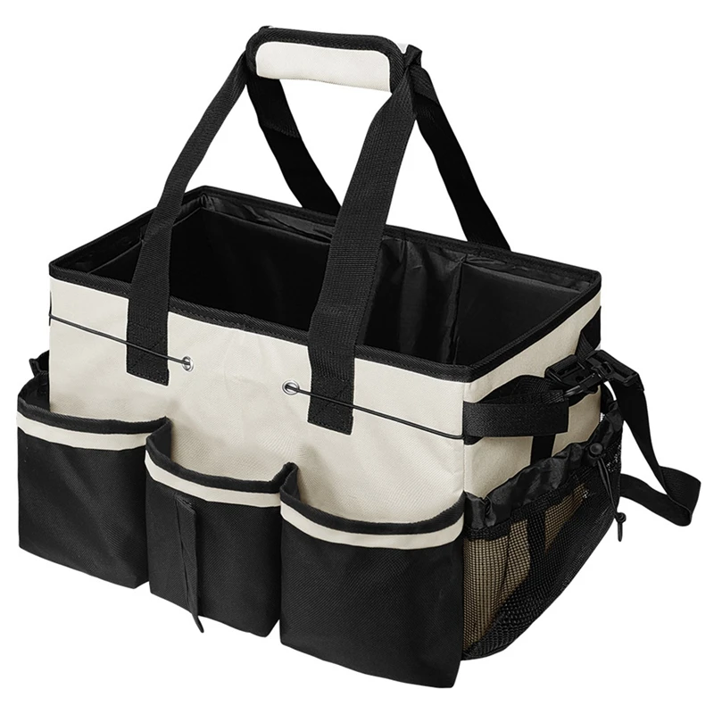 

Organizer Bag Caddy Organizer Cleaning Supplies Storage Bag With Multi-Function Pocket On Shoulder Strap