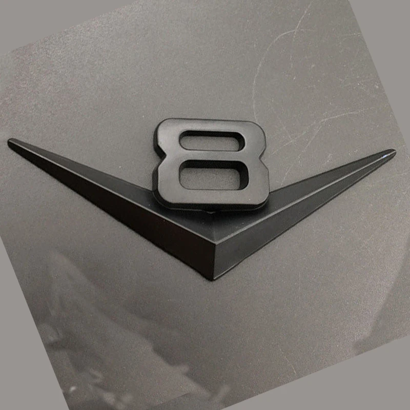 

Наклейка на багажник автомобиля, внешняя отделка, черная матовая металлическая эмблема V8, 1 шт.