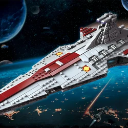 960PCS Space Battleship Building Blocks Spaceship Defense Ship MOC Model Bricks Kits Desktop Decoration Kids Toys Birthday Gifts