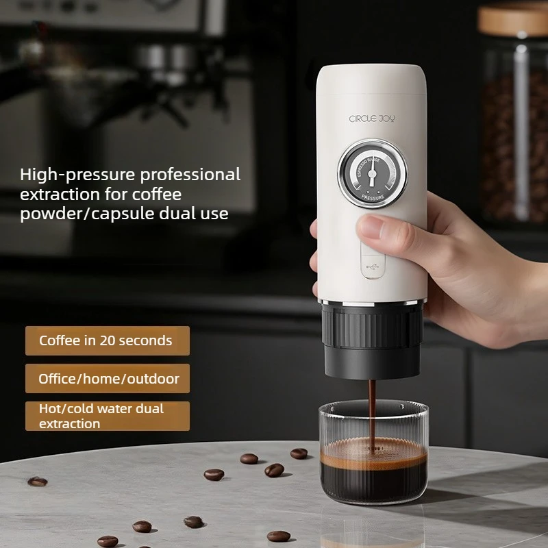 Portable Espresso Machine 20Bar Pressure Automatic Coffee Maker with Large Water Tank for Home Outdoor Use