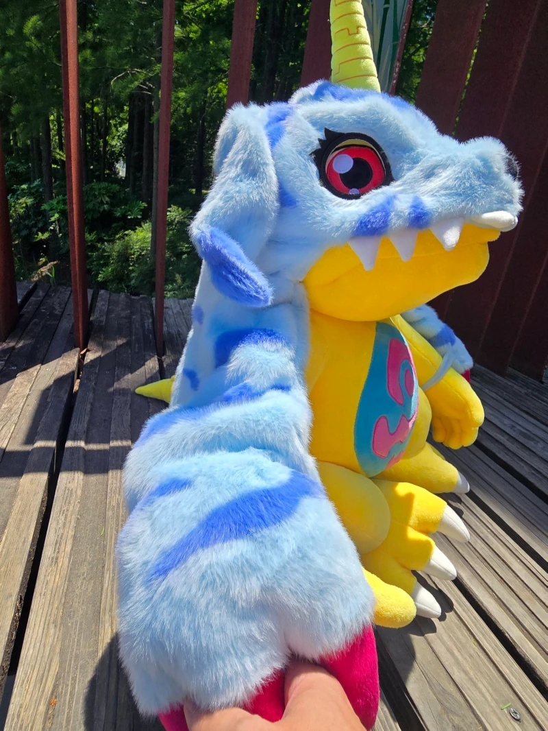 Original Digimon Gabumon Plush Doll Soft Stuffed Throw Pillow Anime Peripheral Cute Toy Home Bedroom Decor Collection Gift