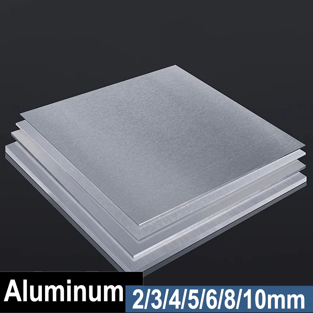 

Thick 2/3/4/5/6/8/10mm Aluminum Square Flat Plate Aluminum Sheet DIY Material Model Parts Car Frame Metal