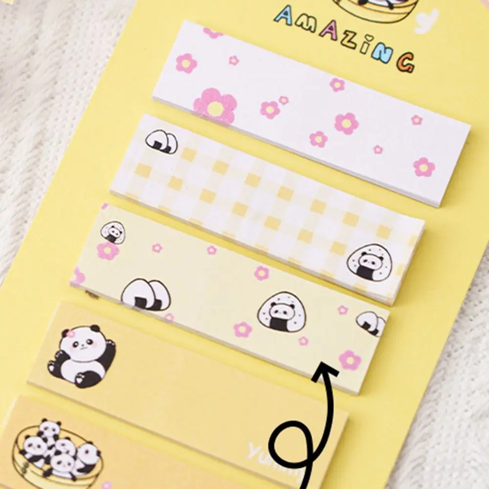 Deco Tabs Kawaii Panda Sticky Notes Creative Cartoon Memo Pad Multifunction Girl Heart Label Paper Stickers To Do List