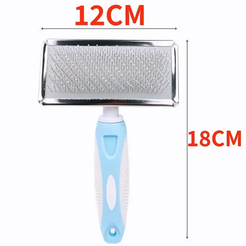 Brosse de massage en acier inoxydable pour animaux de compagnie, peigne pour chien, épilateur pour chat, toilettage, ouverture de nœud, fournitures pour animaux de compagnie