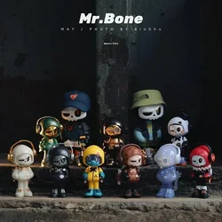Mr.bone Mini 2 Generation Times Travel Series Action Figure Mystery Box Trend Animation Peripheral Desktop Collection Toy Gifts