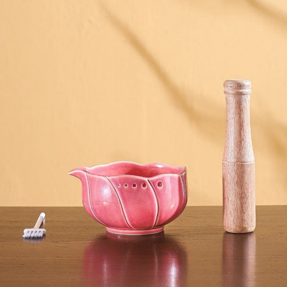 Ceramic Material Garlic Bowl Grater Multi-Purpose Design Bowl Shape Food Grinder Tool Manual Grinding Function
