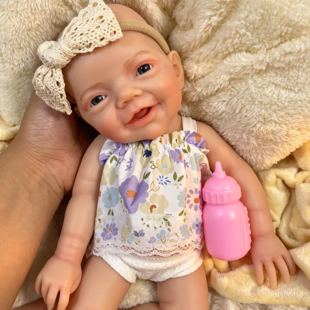13 Inch Charlie Doll Solid Silicone Reborn Baby Doll Washable Body Soft Silicone Elastic Stress-relieving Doll Christmas Gift