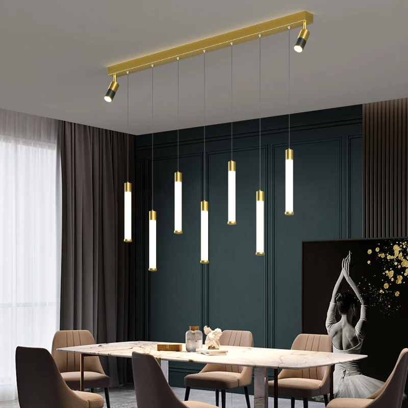 Plafonnier LED suspendu au design moderne, éclairage d'intérieur, luminaire décoratif de plafond, idéal pour une salle à manger ou un bar