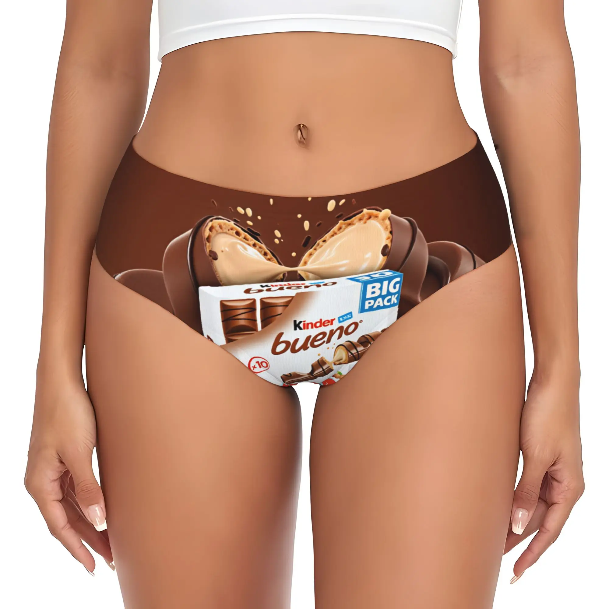 Calzones de Chocolate K-Kinder B-Bueno Personalizados, Ropa Interior para Mujer, Cómodos y Elásticos