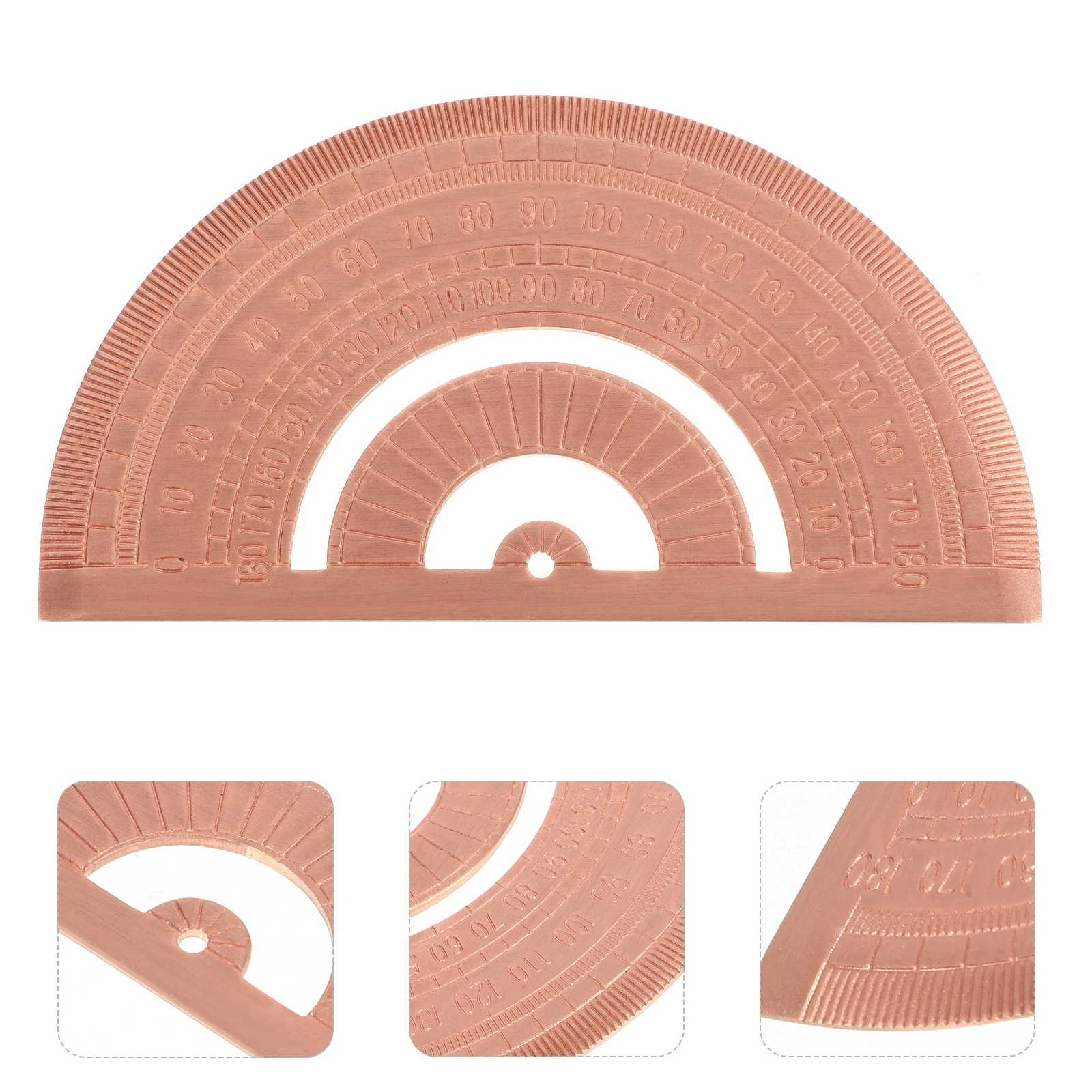 

Semicircle Measuring Protractor Copper Small Angle Tool 180 Degree Math Protractor Stationery Drafting Ruler Measuring Tool