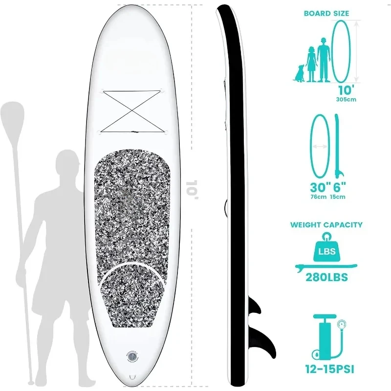 Inflatable Stand Up Paddle Board  Ultra-Light SUP with Paddleboard Accessories Surfing Water Sports