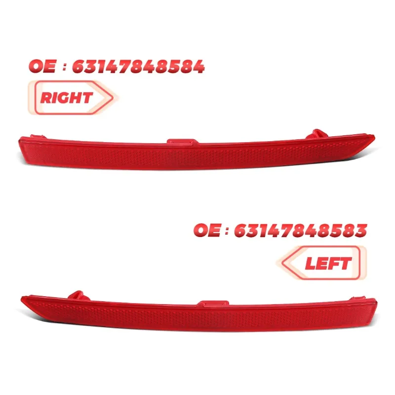 OE: 63147848583 63147848584 for BMW 3 4 Series M3 M4 F80/F82/F83 2012-2019 Rear Bumper Reflector Tail Brake Warning Stop Lights