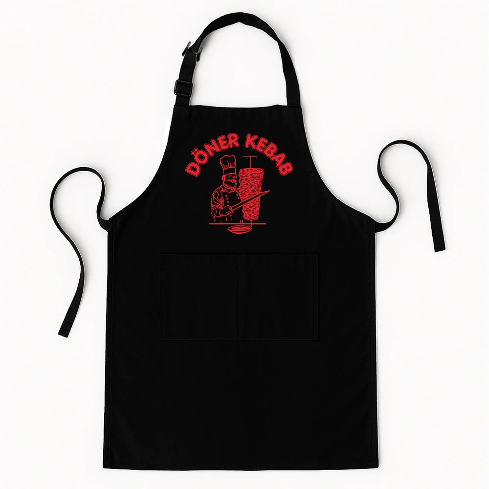 Doner Kebab Aprons Bib for Men Women Chef Kitchen Cooking Tablier Cuisine Painting AP-018